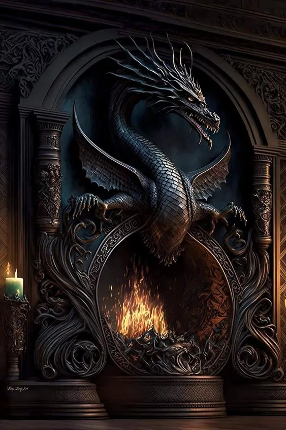 Customizable Fireplace Accessories for Dragon Enthusiasts