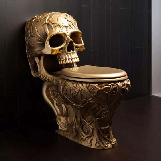 Unique Designs of Skull Toilets