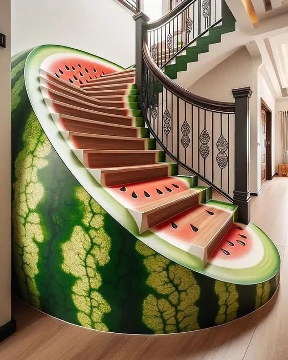 Aesthetic Appeal of Fruit Staircase Designs