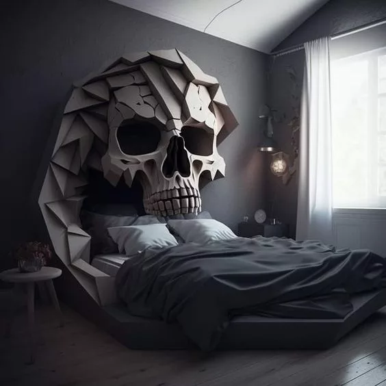 Artistic and Custom Skull Bedding Options