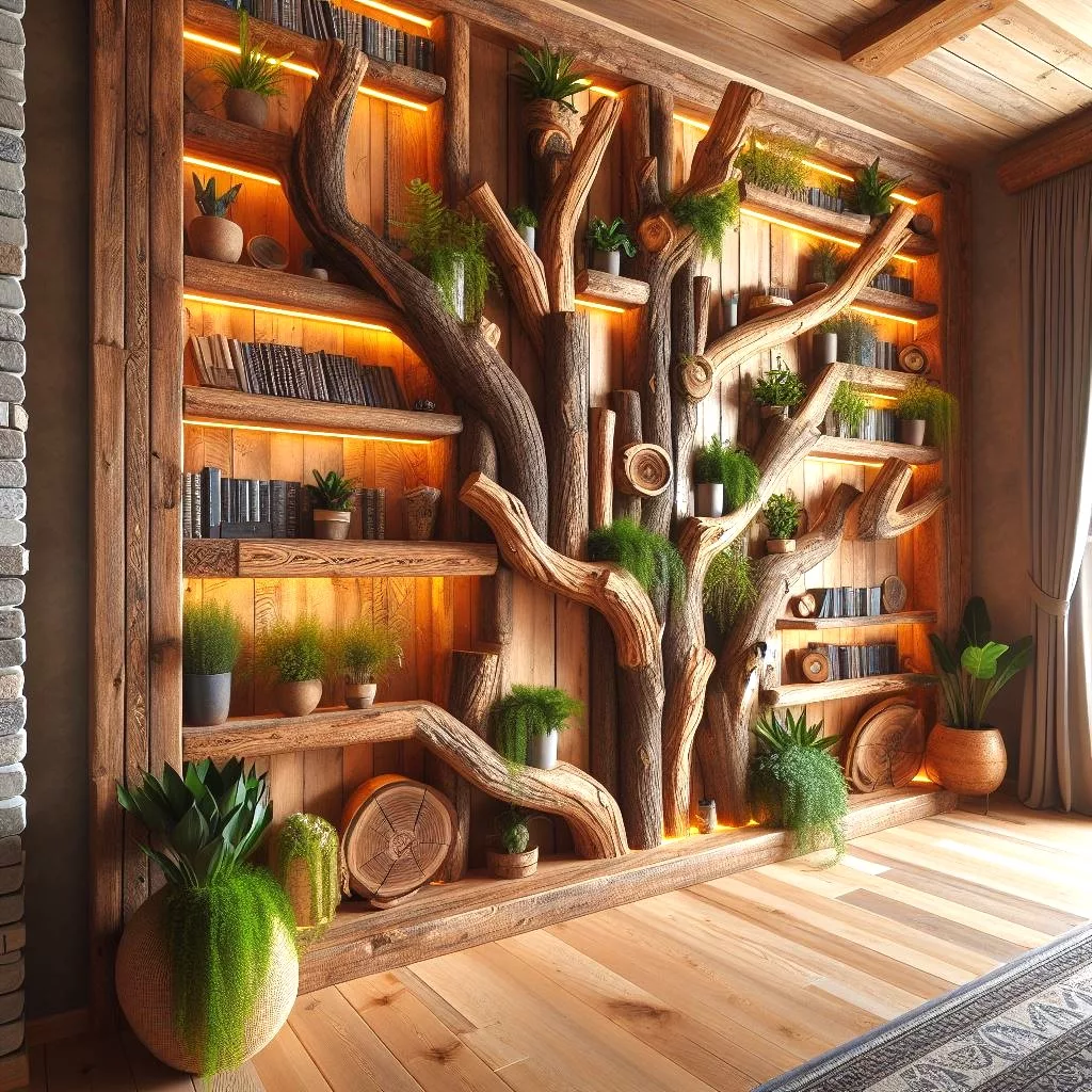 Creative DIY Tree Bookshelf Plans