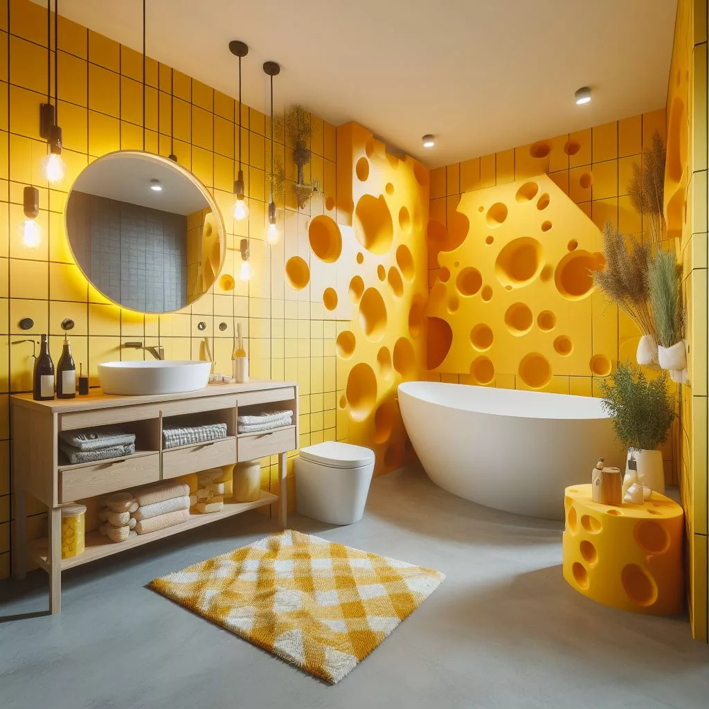 Swiss Sanctuary: Creating a Serene Bathroom with Swiss Cheese Motifs 