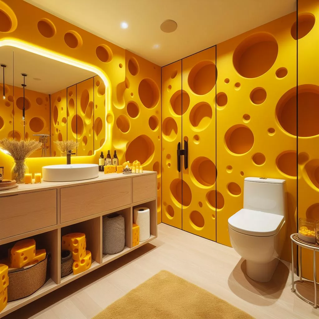 Cheddar Your Way to a Unique Bathroom: Design Inspirations 