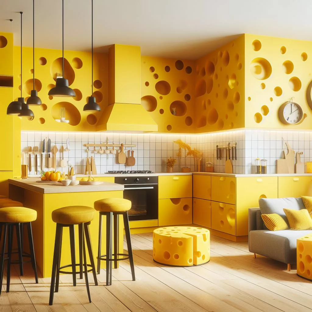 Brie-lliant Ideas: Illuminating Cheese-Inspired Kitchen Designs