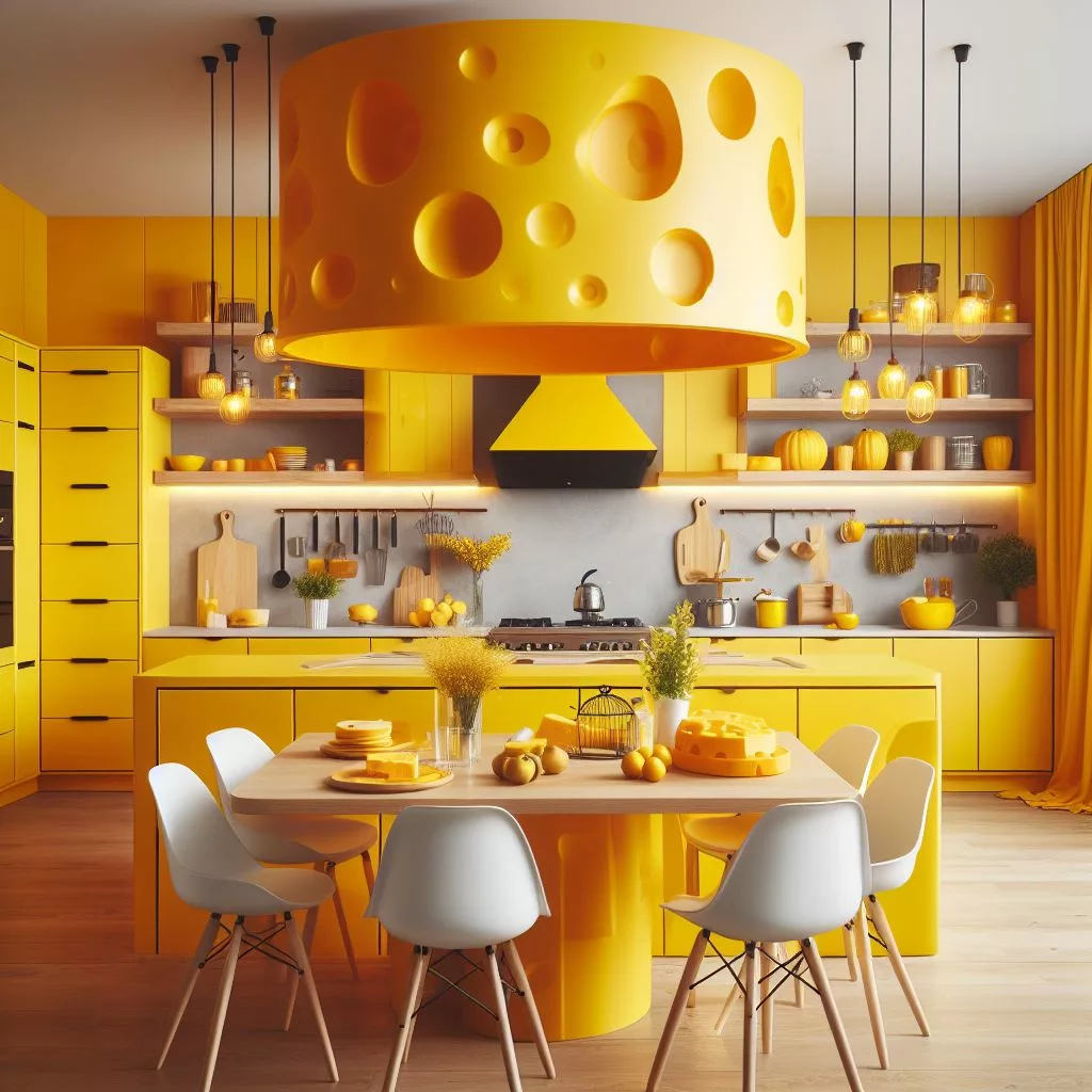 Brie-lliant Ideas: Illuminating Cheese-Inspired Kitchen Designs