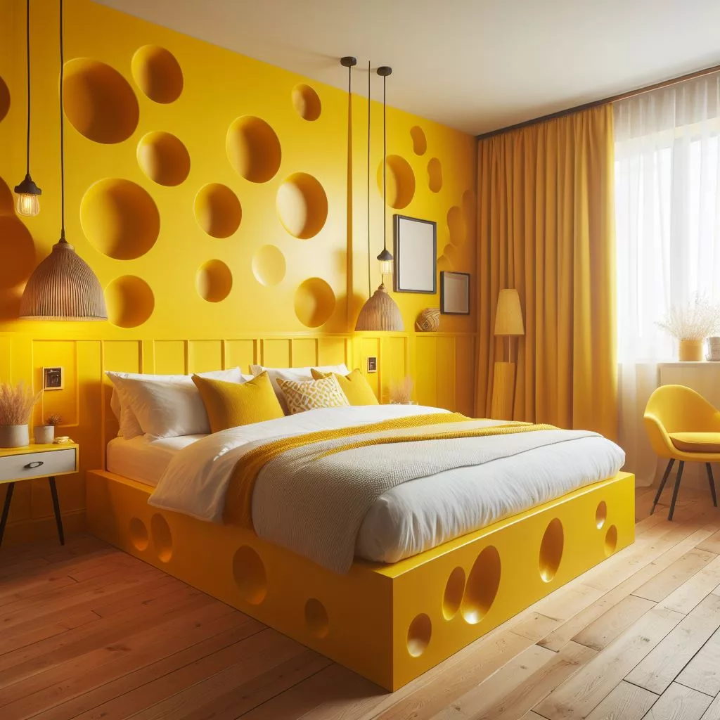 10 Unique and Quirky Cheese-Shaped Bedroom Designs