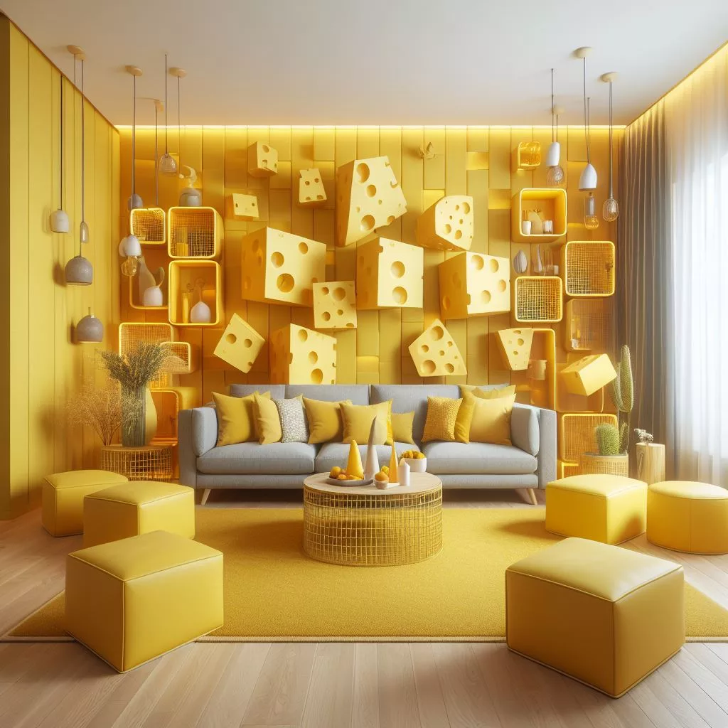 Transforming Your Living Room into a Cheese-Inspired Haven