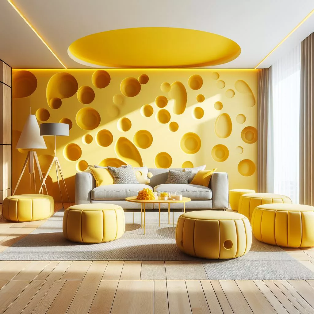 Creating a Cozy and Inviting Atmosphere in a Cheese-Shaped Living Space