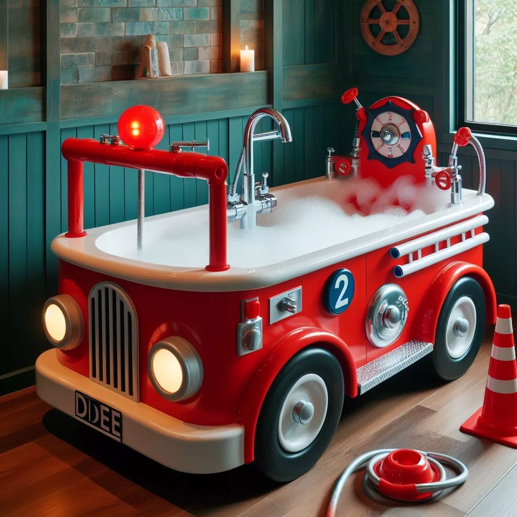 DIY Fire Truck Shaped Bathtub: A Creative Project for the Whole Family