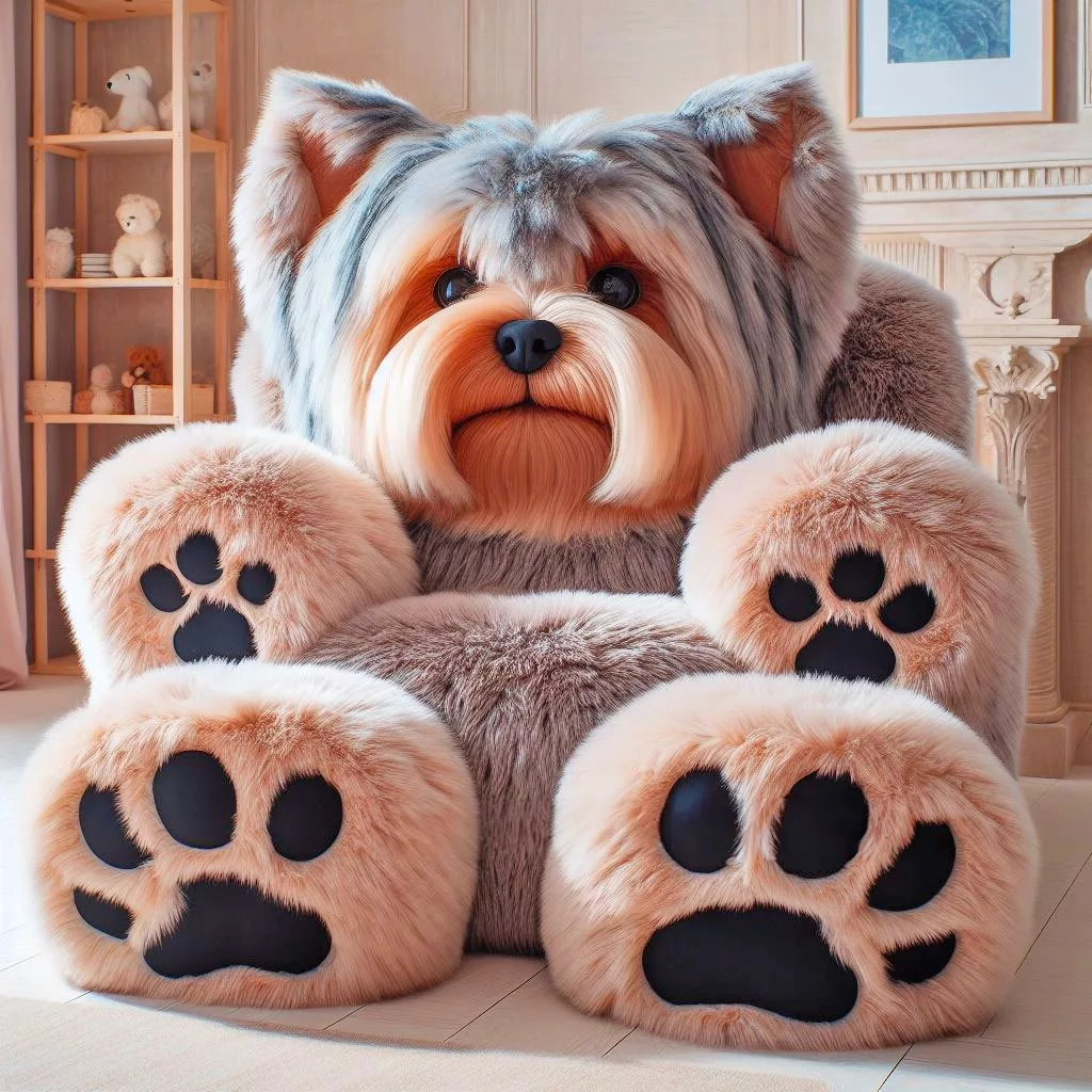 Fluffy Dog Shaped Chairs: Enhancing Living Room Aesthetics