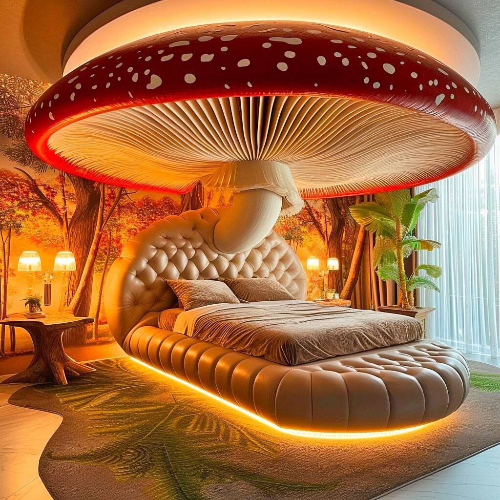 Mushroom Bedding and Decor Ideas