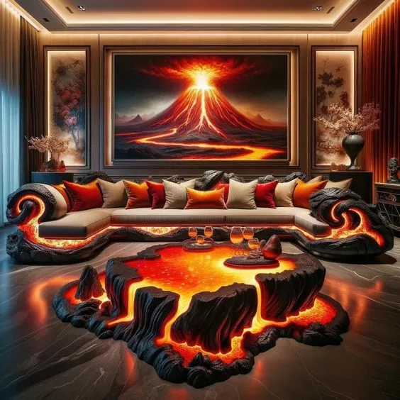 Volcano Coffee Table: Erupting Modern Design