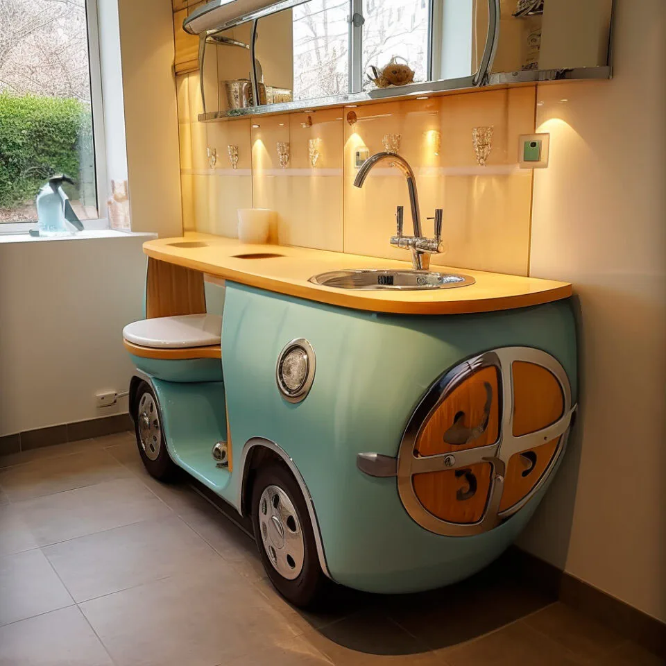 Volkswagen Type 2 Bus Bathroom Vanities: Retro Charm for Your Home