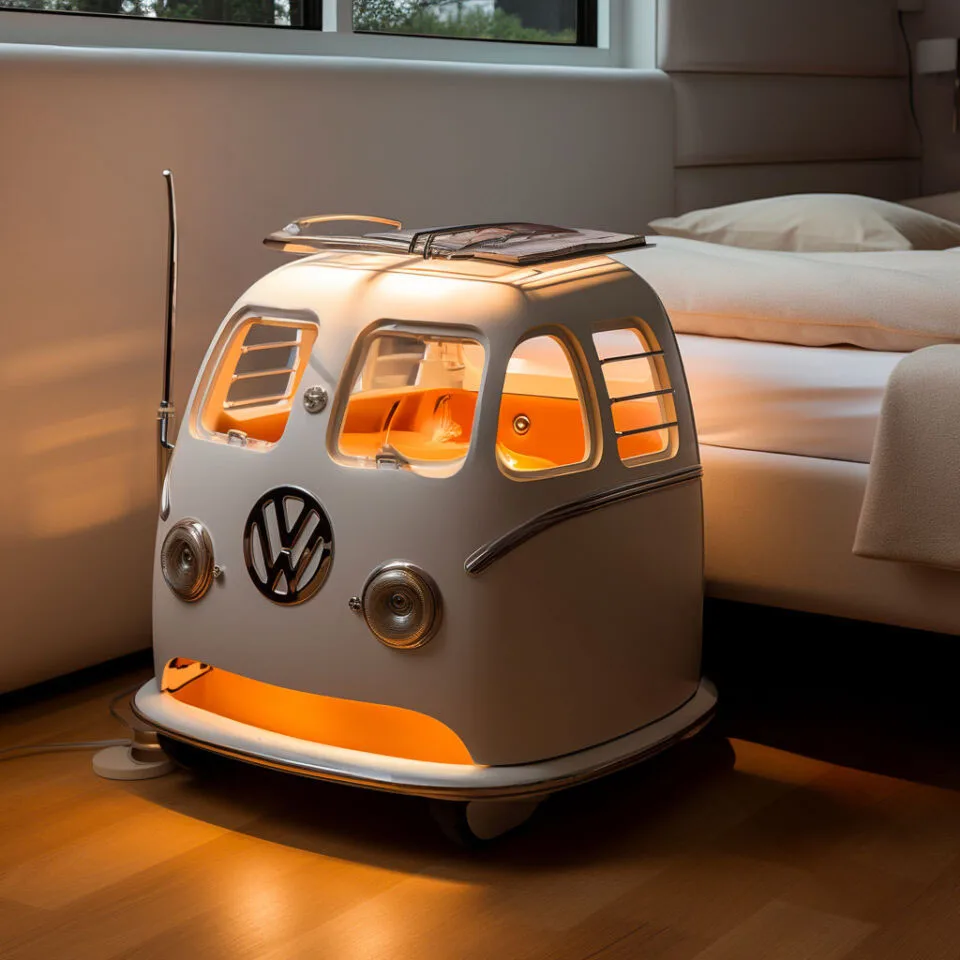 Volkswagen Type 2 Bus Shaped Nightstands: Nostalgic Design & Decor Ideas