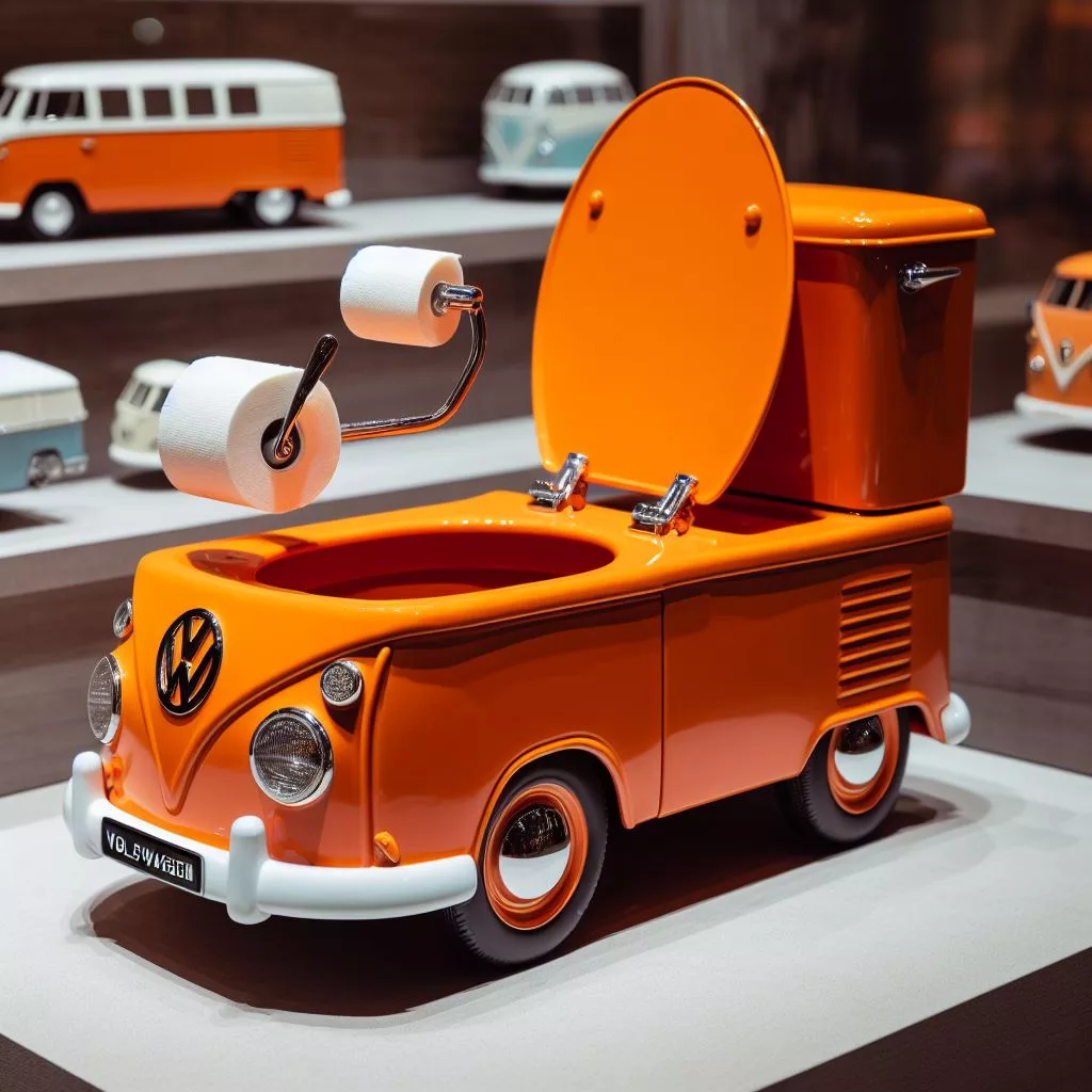 Volkswagen Type 2 Bus Shaped Toilets: Retro Charm & Practical Vanities