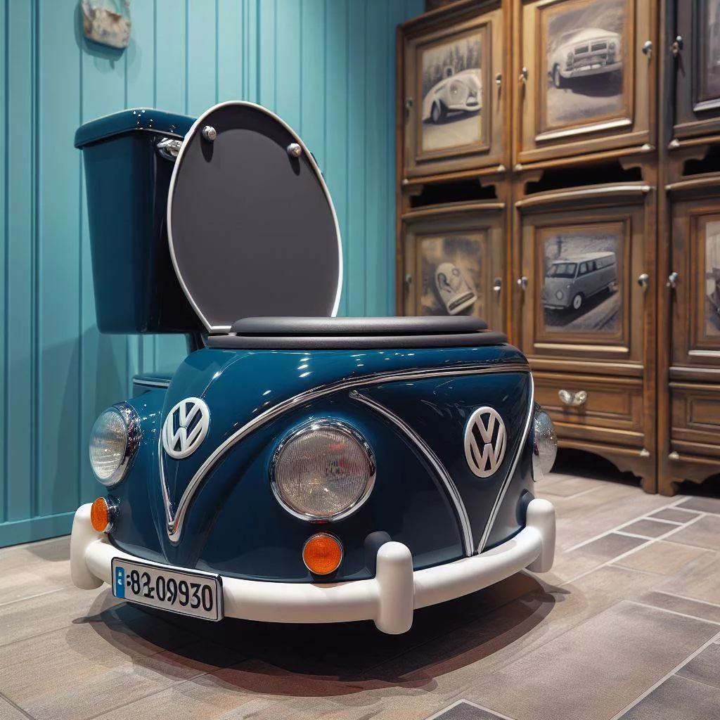 VW Bus Toilets' Retro Charm