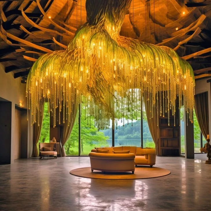 Weeping Willow Chandelier: Illuminate Living Spaces Naturally