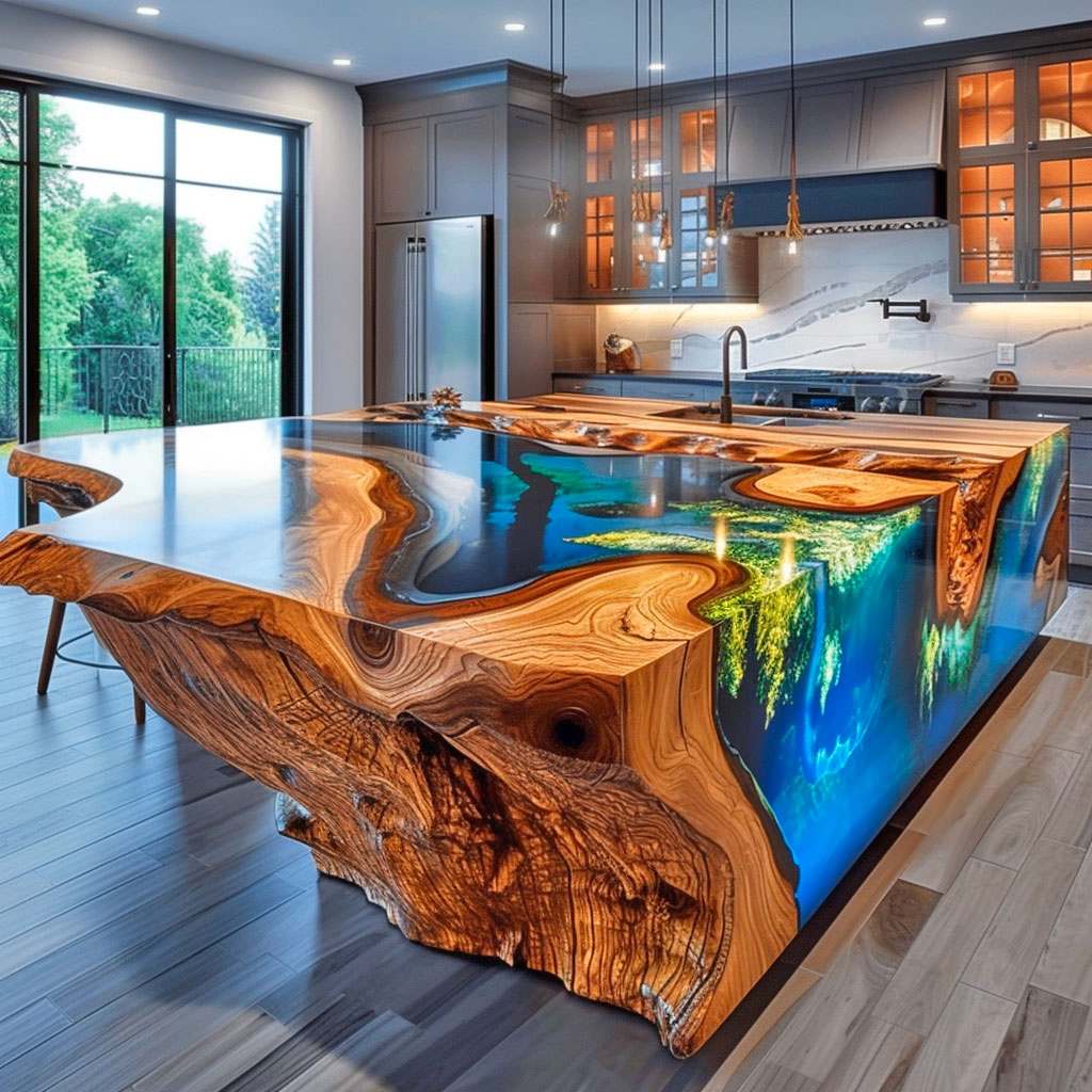 Wood and Epoxy Kitchen: Creative Design Ideas