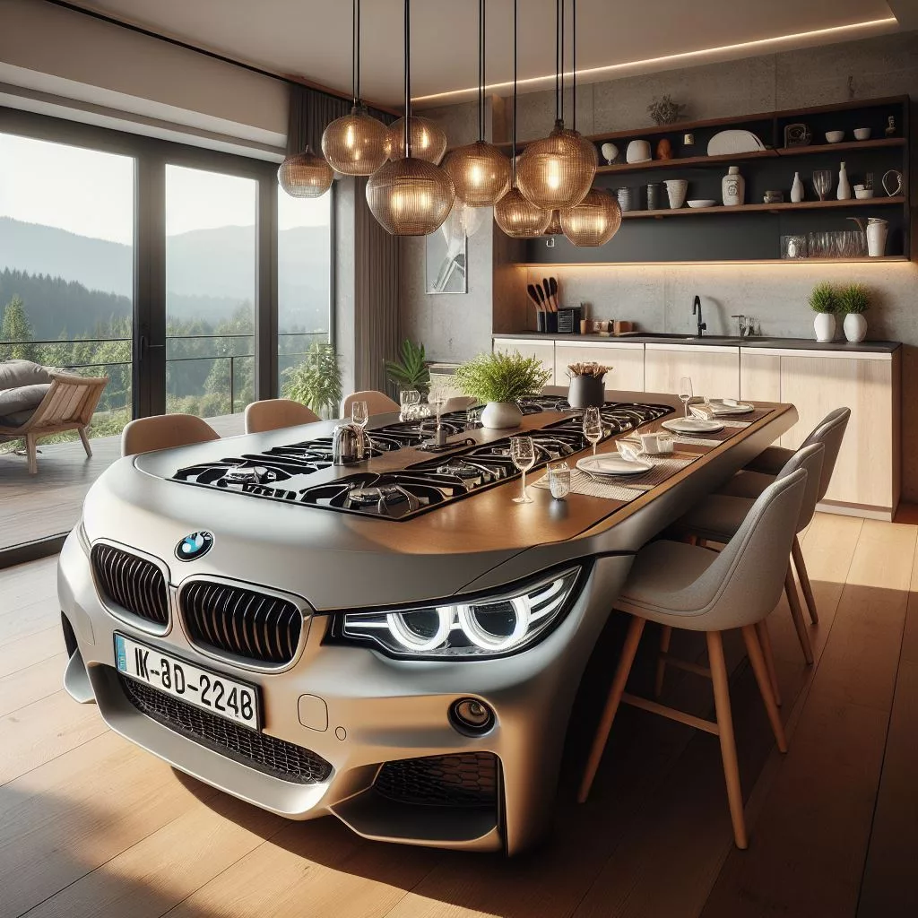 5. The Fusion of Dining and Driving: BMW-Shaped Tables Take Center Stage