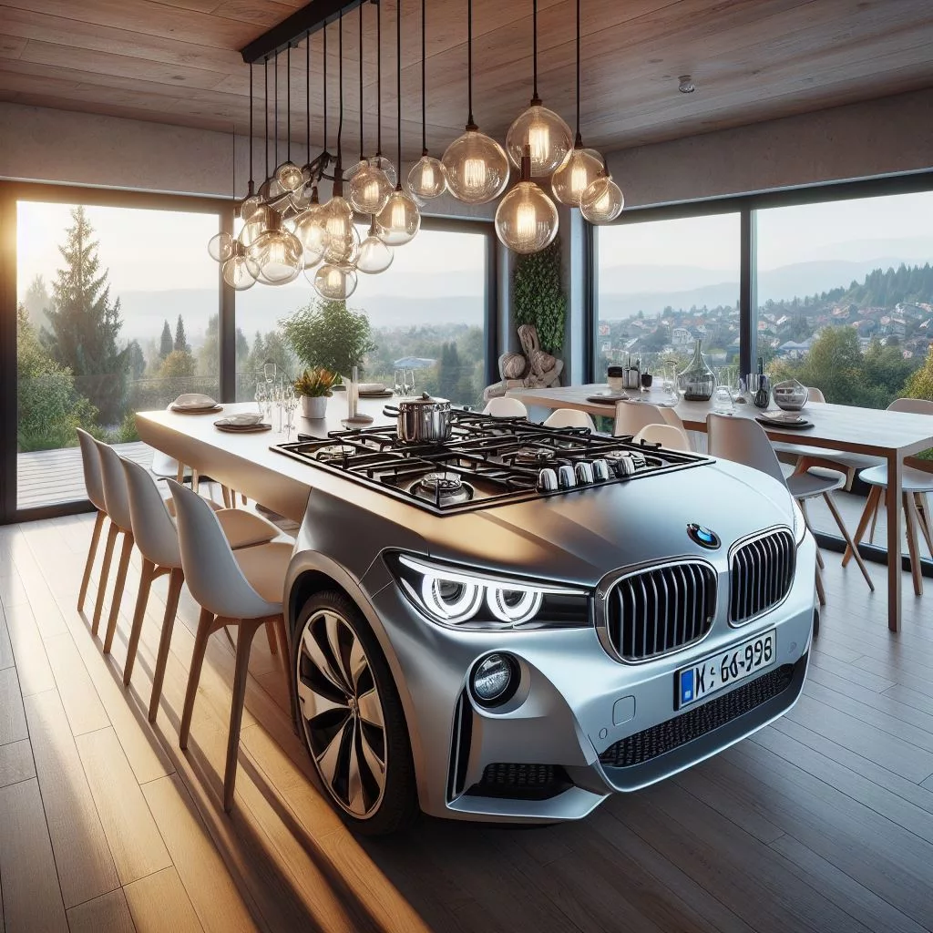 6. Feast in Style: The Culinary Thrill of BMW-Shaped Dining Tables