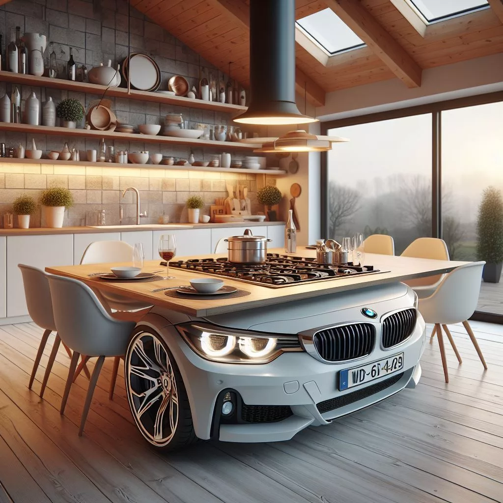 1. Creating a Revved-Up Dining Experience: The BMW-Shaped Table Sensation