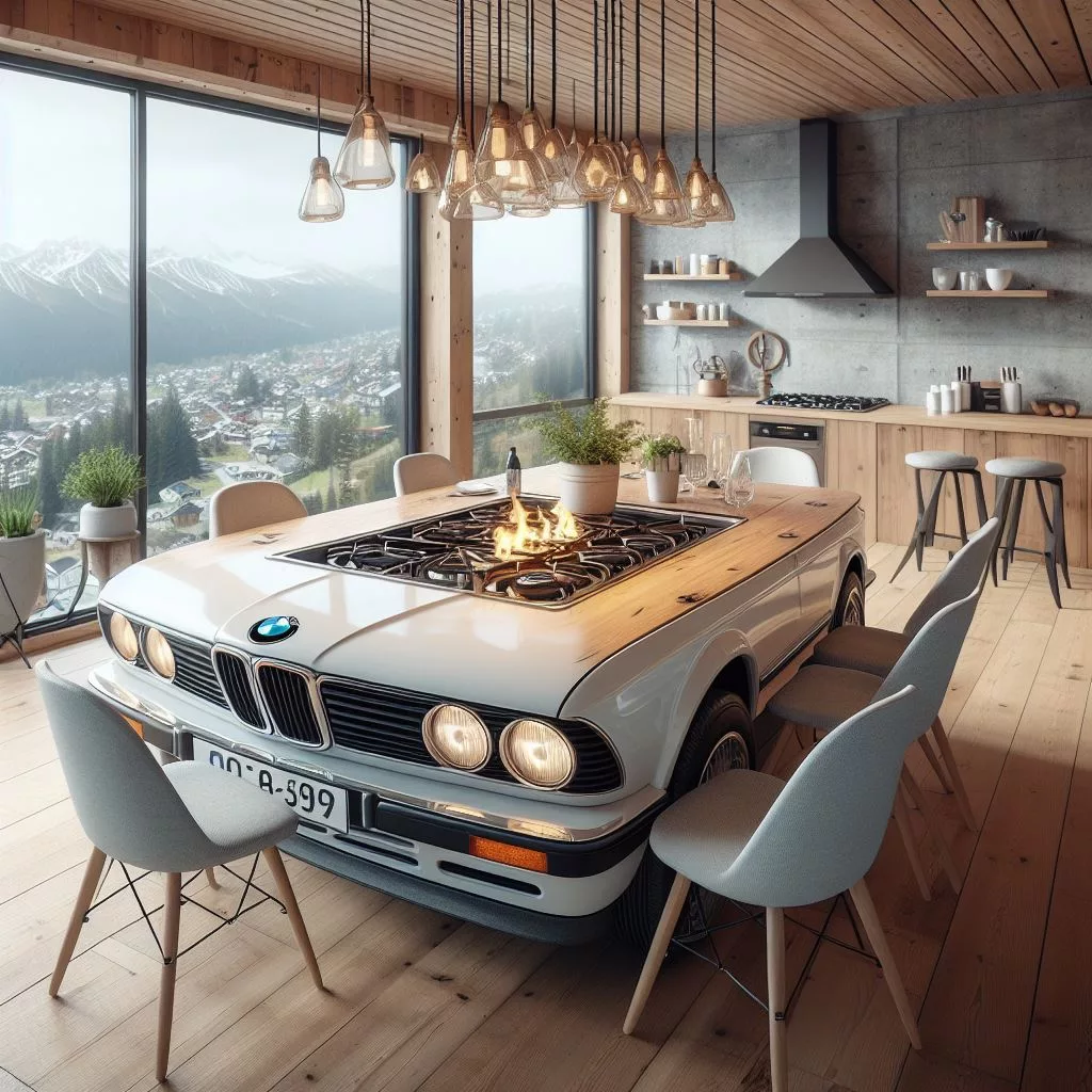 2. Elevate Your Dining Space: The Art of BMW-Shaped Tables