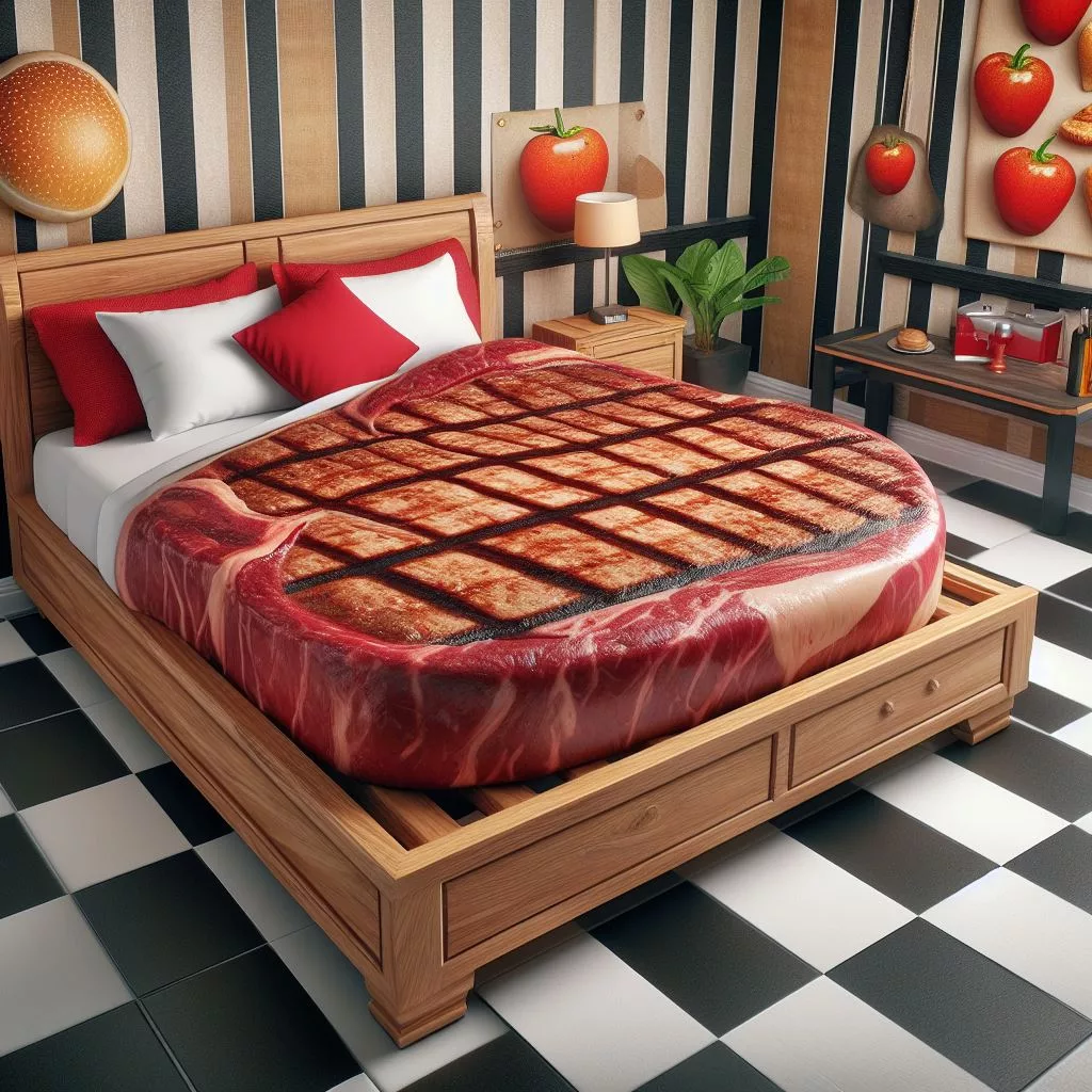 Steakcation: A Bed That Indulges Your Inner Carnivore 