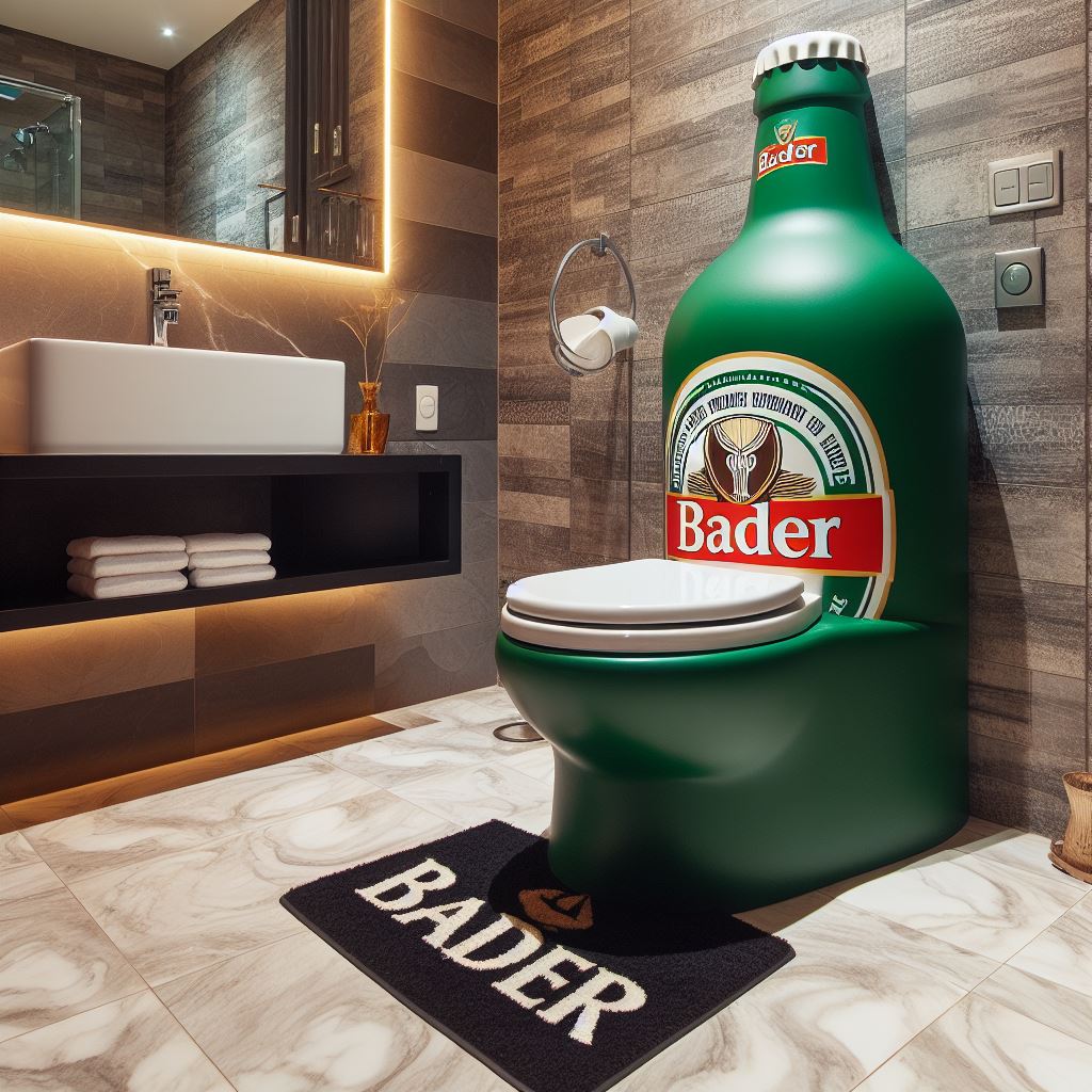 Beer-Shaped Toilet Features