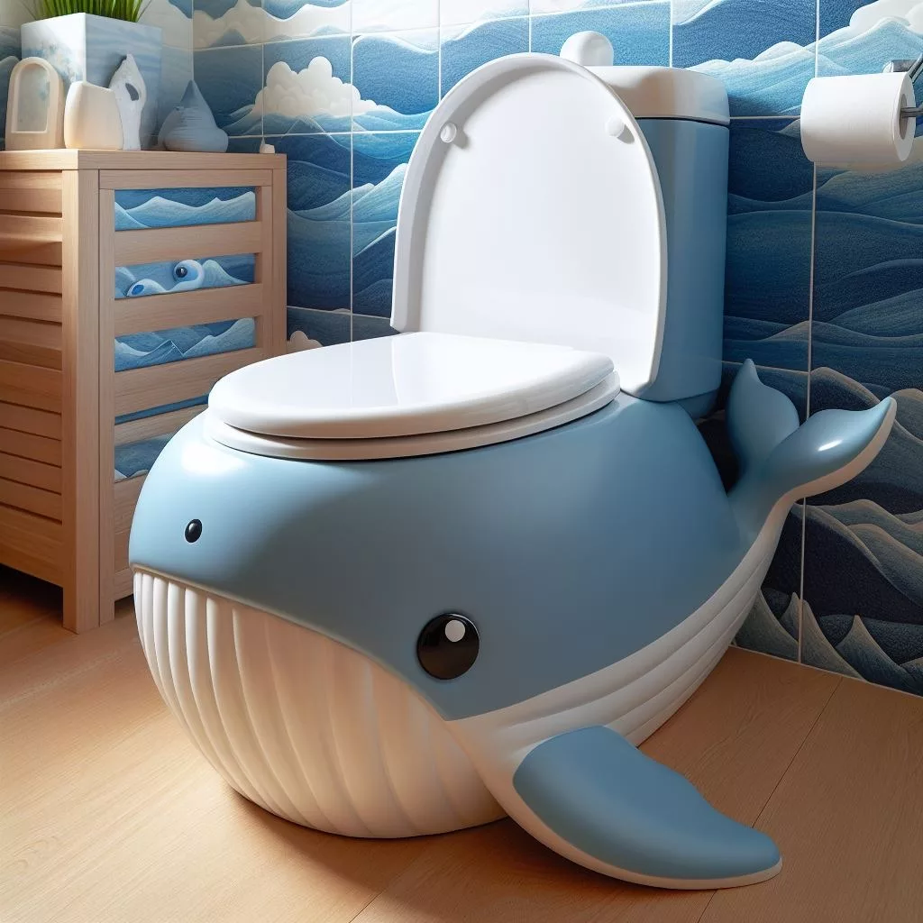 Indulge in the Serenity of a Blue Whale Toilet