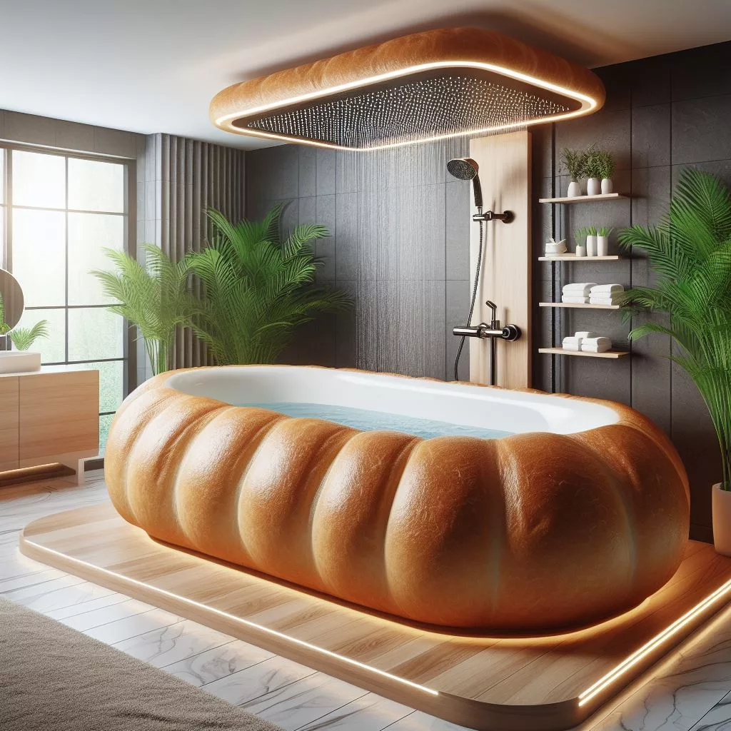 Soak in Doughy Delight: Bread-Shaped Bathtubs for Relaxation 