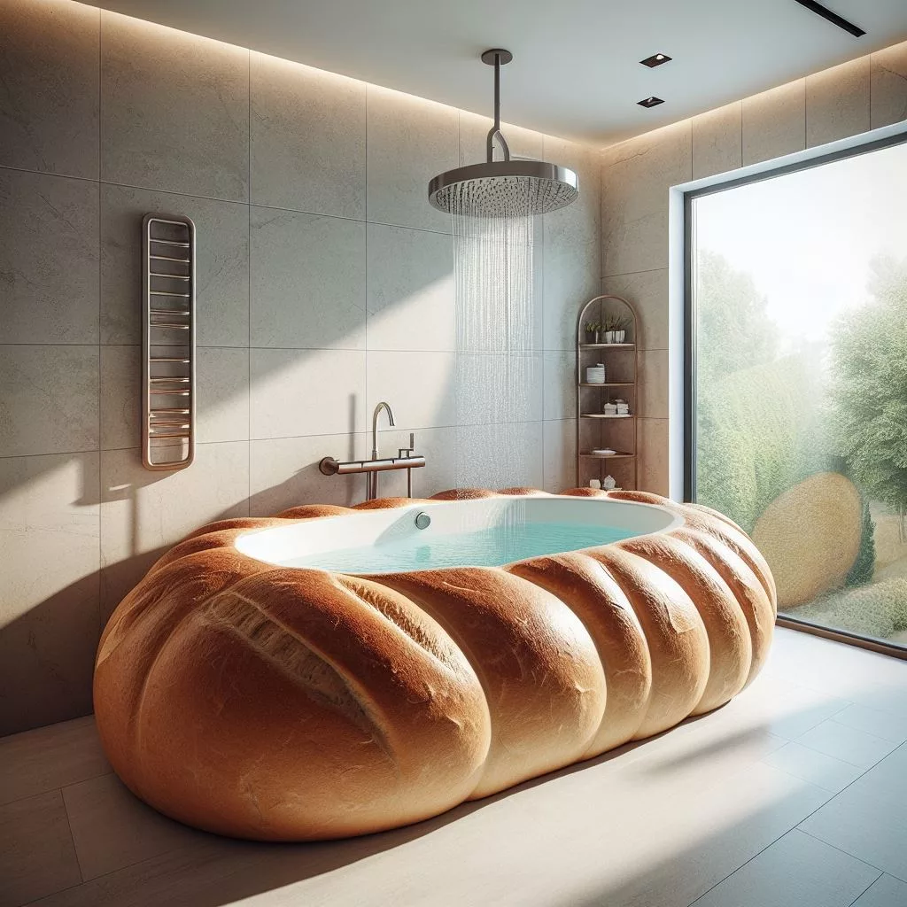 Bread and Baths: A Perfect Pair in the Bread-Shaped Bathtub 