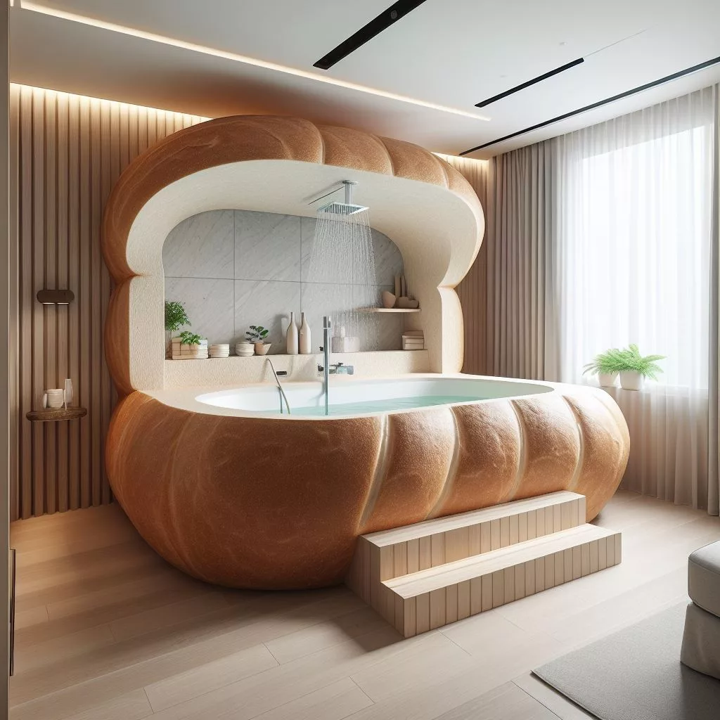 Slice of Heaven: The Bread-Shaped Bathtub for Relaxation 