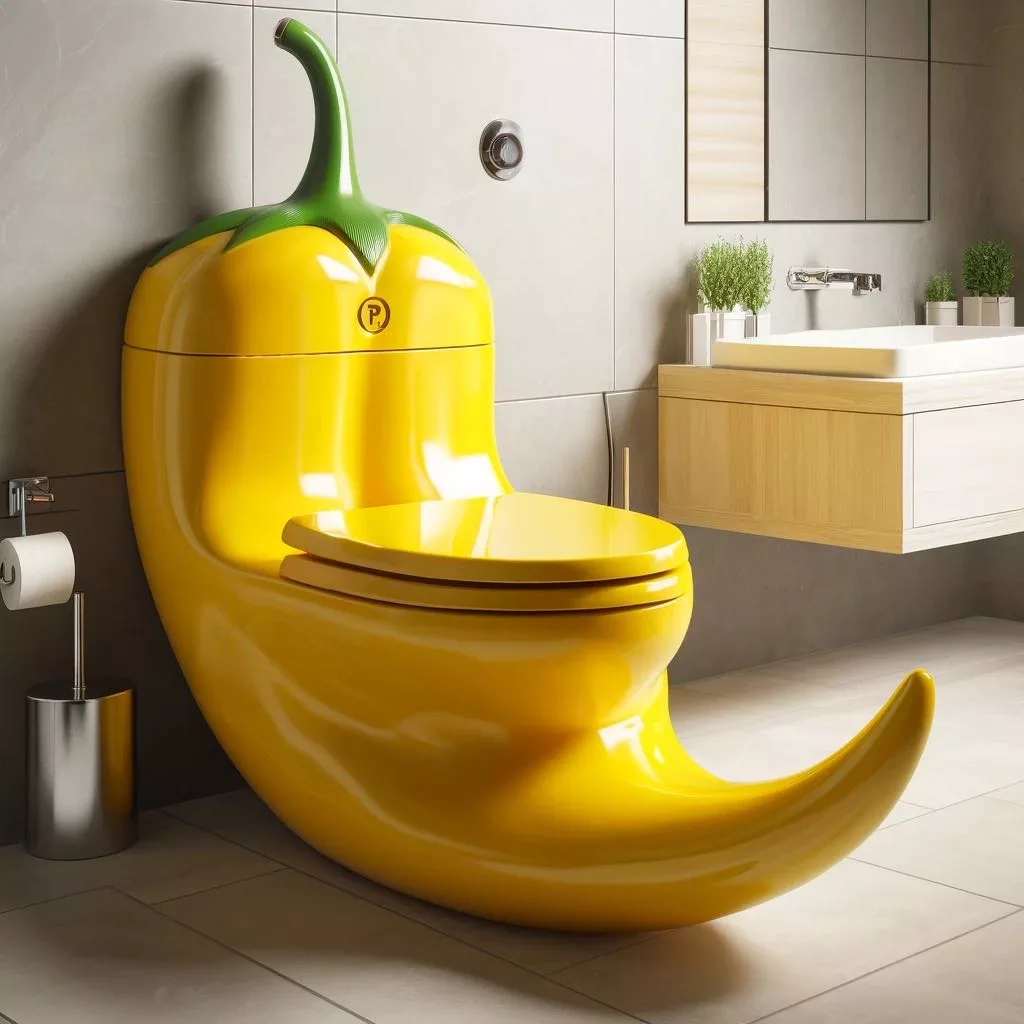 2. Adding Spice to Bathroom Design: Enhancing Bathrooms with Chili Pepper-Themed Toilets