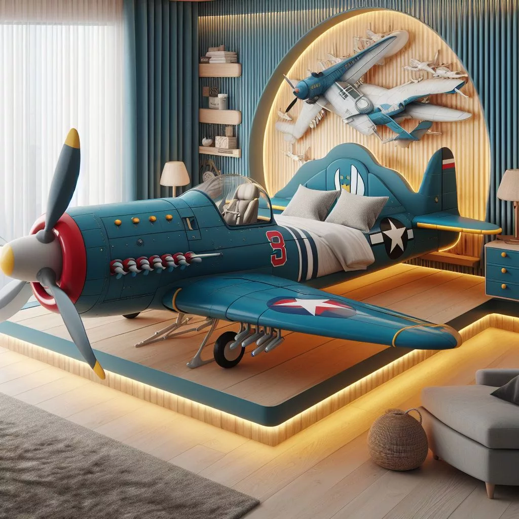 The Classic Fighter Airplane-Shaped Bed: A Timeless Design