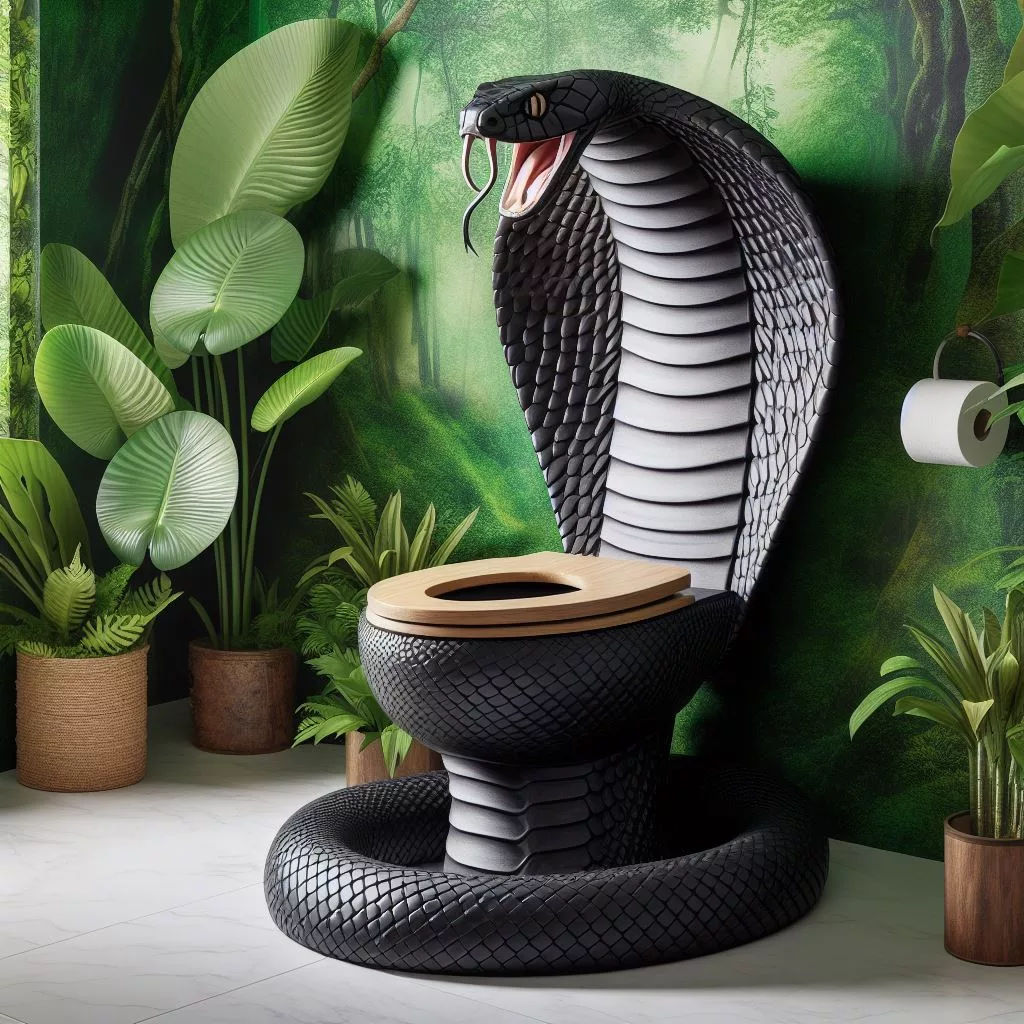 Crafting a Cobra-Shaped Toilet: A Step-by-Step Guide to Creating an Artistic Masterpiece