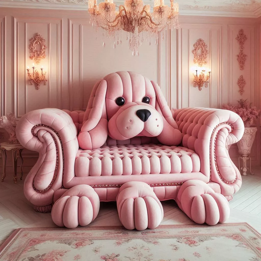 Fashion-Forward Furnishings: Dog-Shaped Sofas for Discerning Dog Lovers