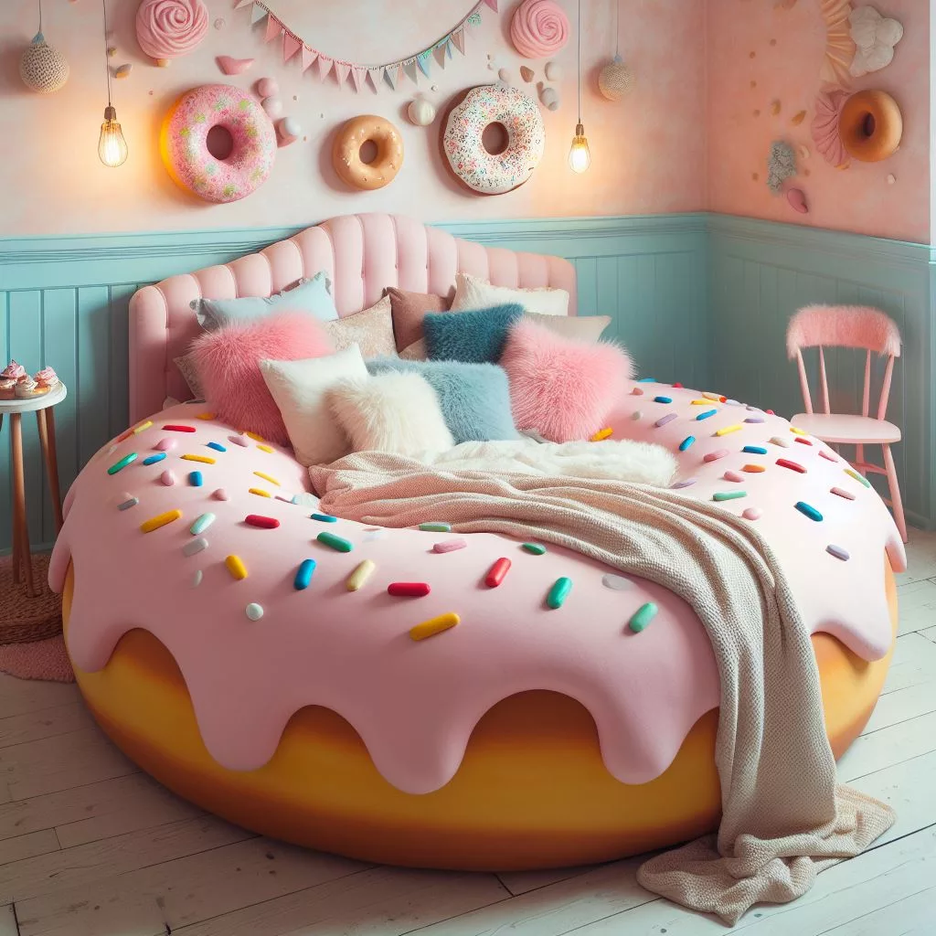 Jammy Snoozing: A Donut Bed for a Fruity Slumber