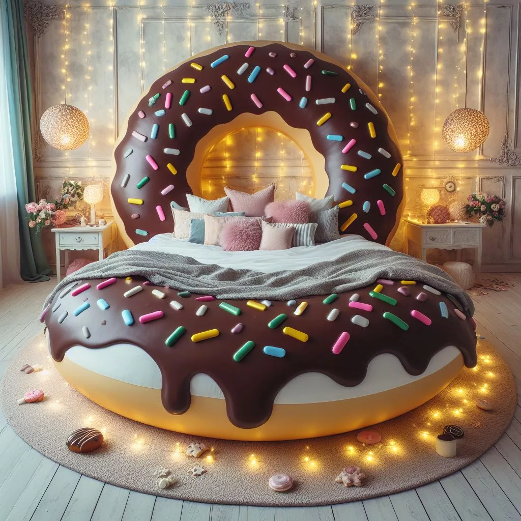 Sprinkle-Topped Serenity: A Donut Bed for a Touch of Whimsy