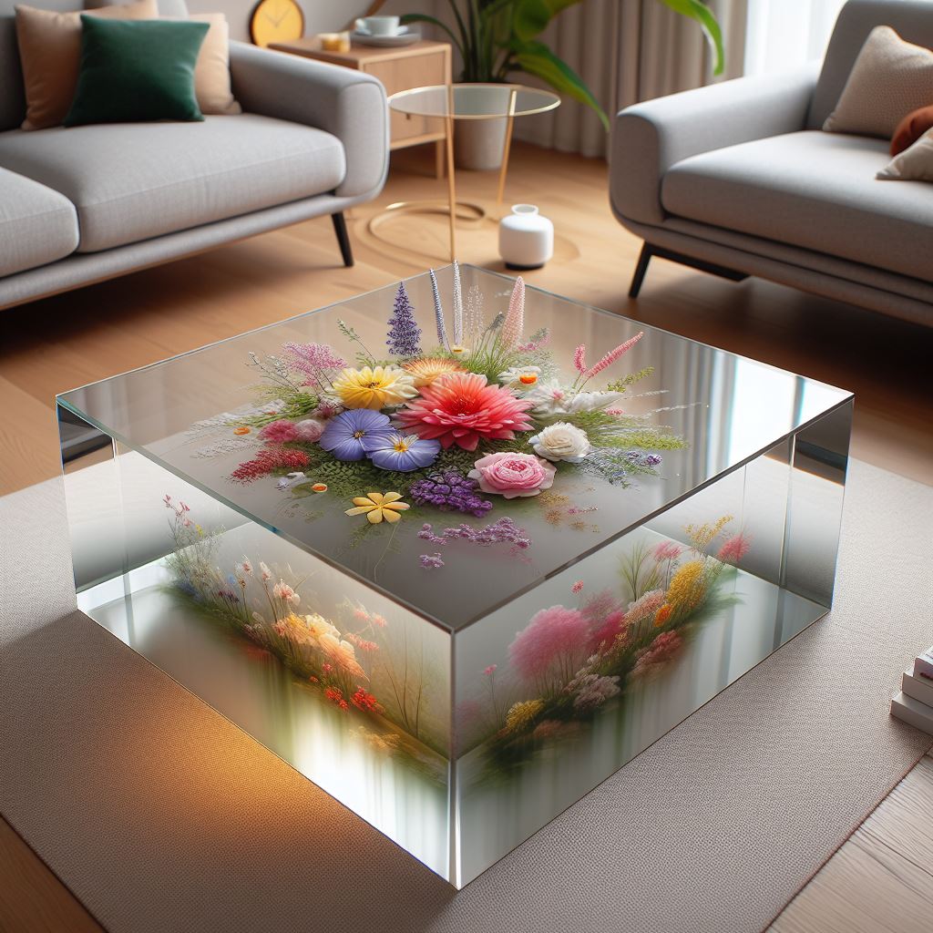 Preserving Nature's Beauty: The Epoxy Flower Coffee Table