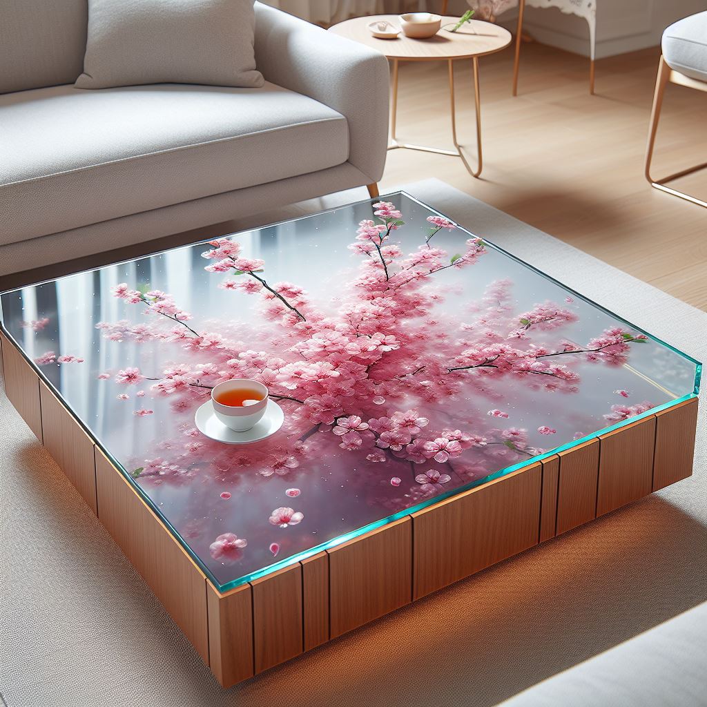 Floral Fantasia: Epoxy Coffee Tables as a Canvas for Nature's Art