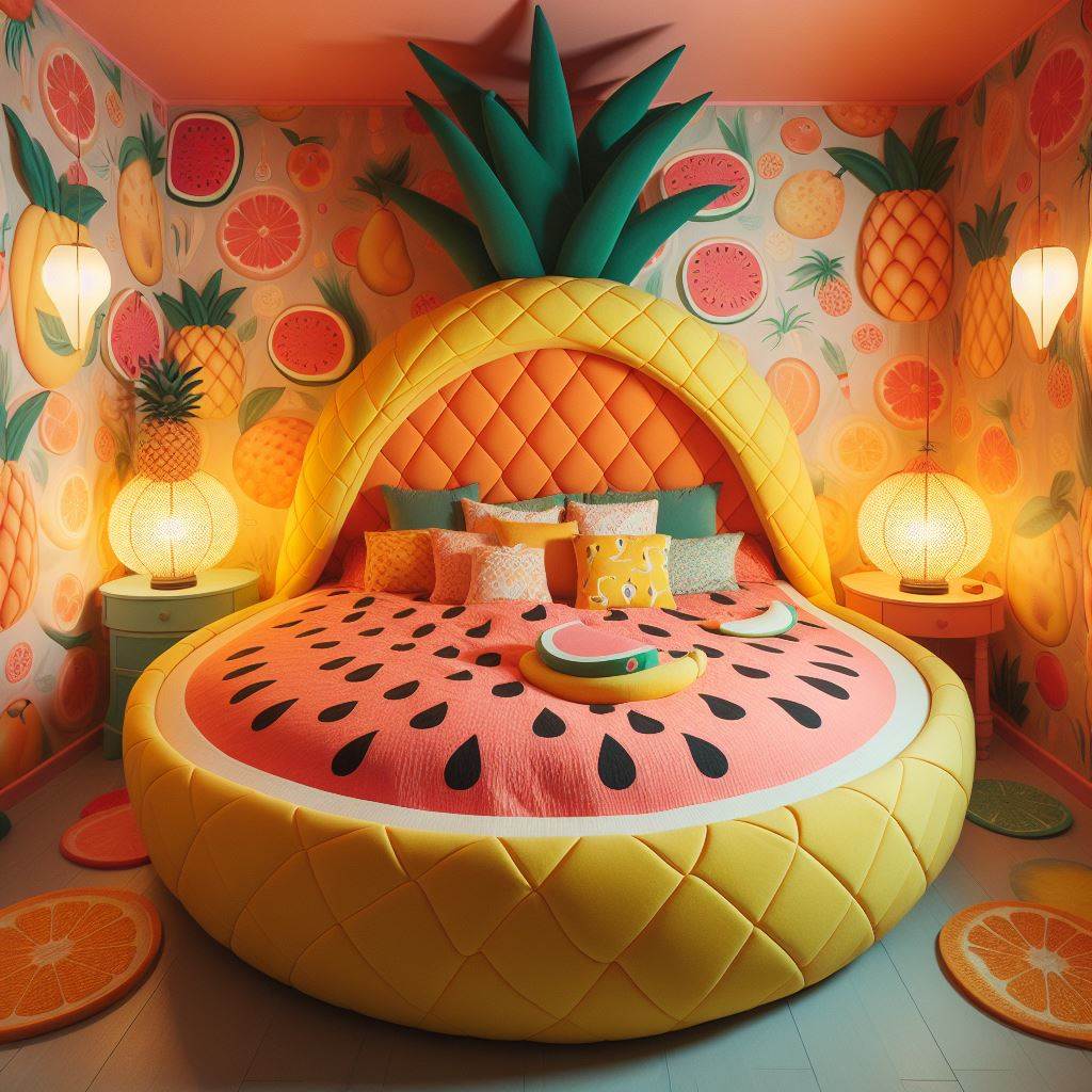 Fruit Salad Fantasy: A Bed Bursting with the Colors of Mixed Fruit