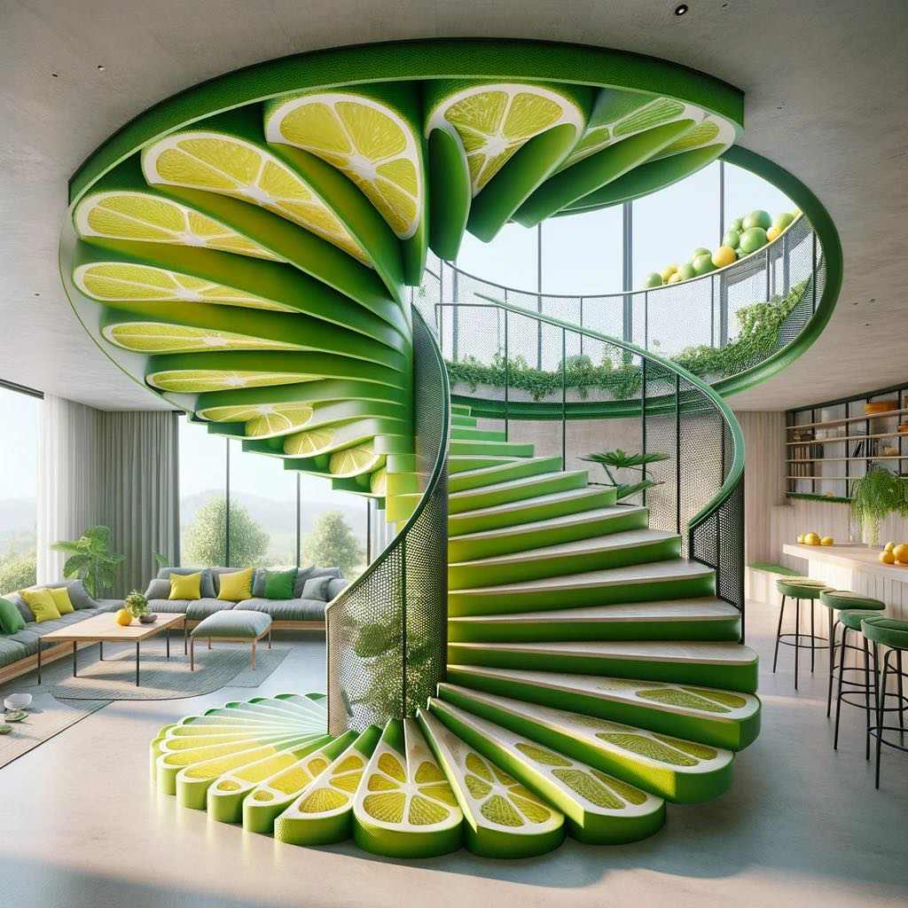 Unique Fruit Staircase Art Concepts