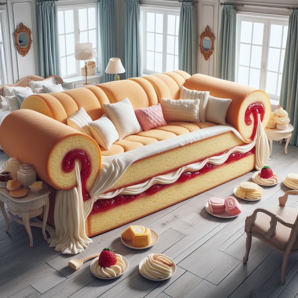 1. Discovering the Confectionery Charm: An Introduction to the Giant Swiss Sponge Cake Sofa