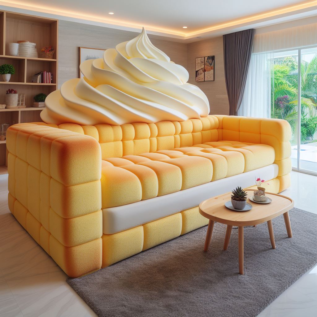 5. Making a Statement: The Giant Swiss Sponge Cake Sofa as a Focal Point in Your Room