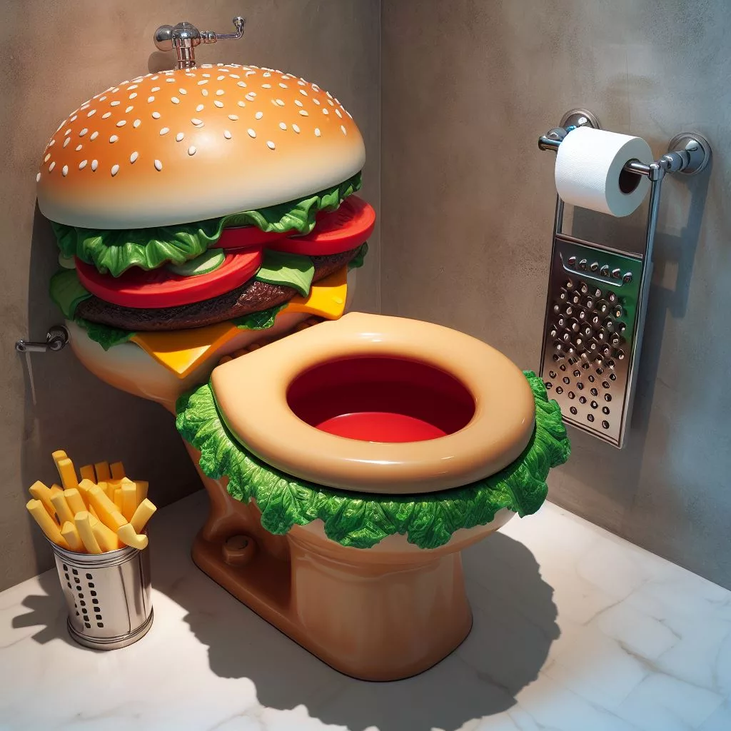 Unveiling the Quirky Hamberger-Shaped Toilet