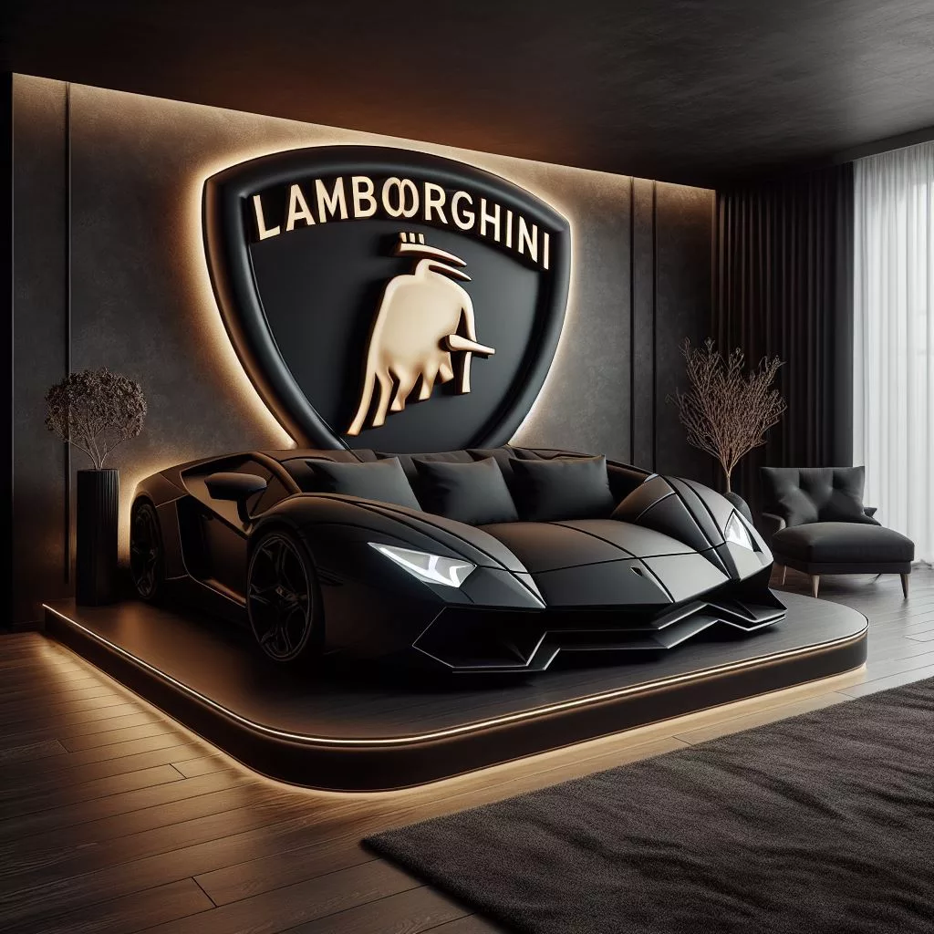 The Art of Comfort: Sink into the Embrace of a Lamborghini-Shaped Sofa