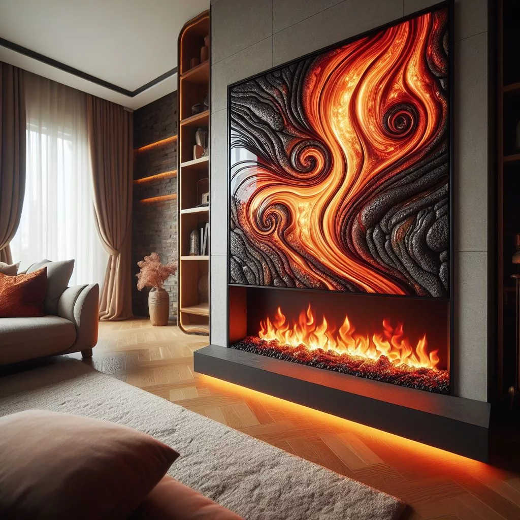 Ethereal Ambiance: Lava-Inspired Fireplaces for Mesmerizing Relaxation 