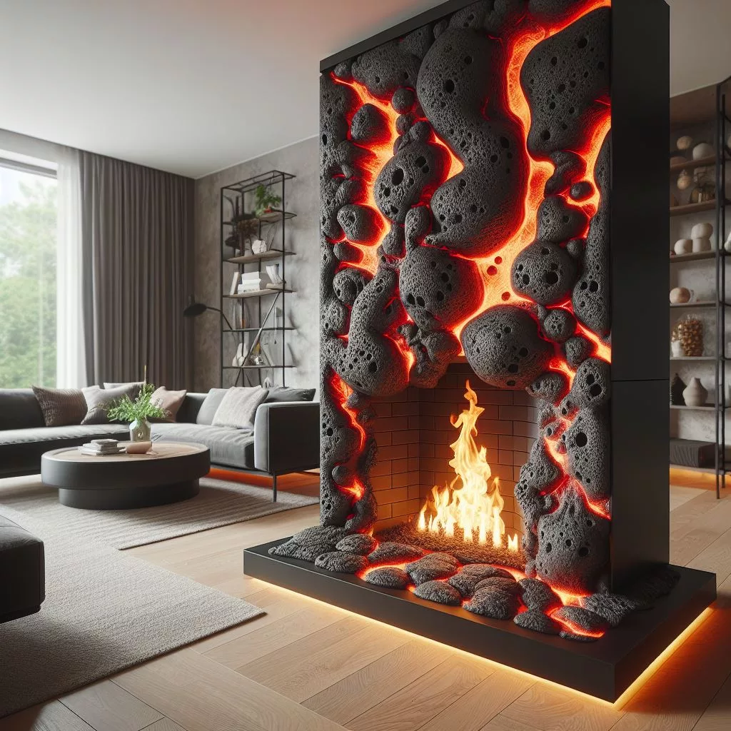 Transform Your Hearth: A Lava-Inspired Fireplace for Unforgettable Gatherings 