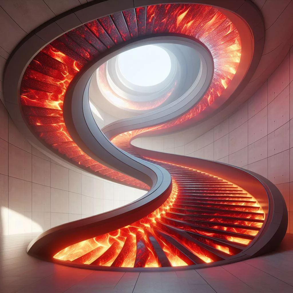 Molten Marvel: Unveiling the Lava-Inspired Staircase