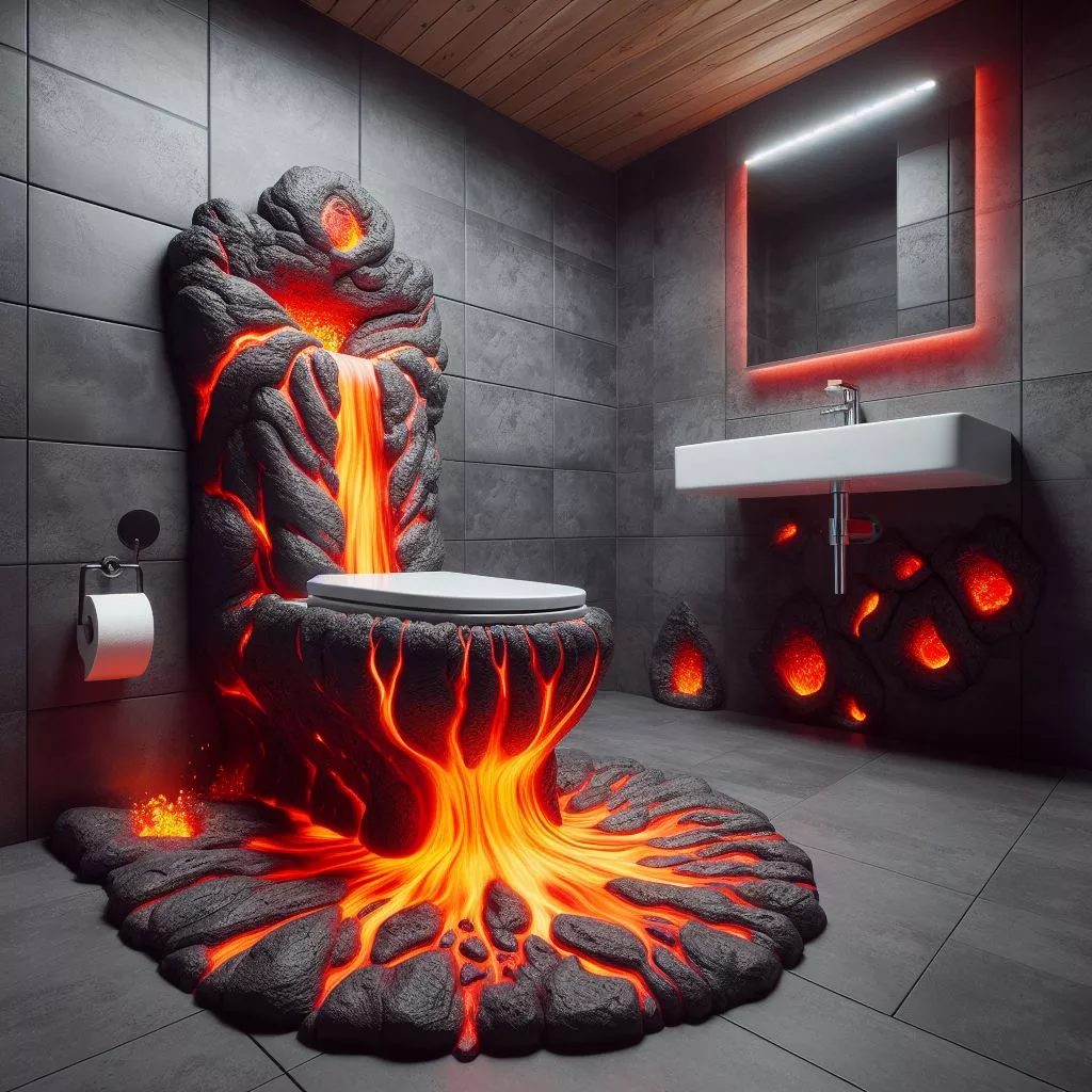 A Volcanic Masterpiece: The Design and Aesthetics of the Lava-Inspired Toilet